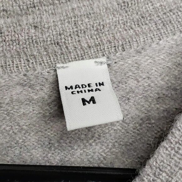 Murano Collezione Mens 100% Italian Merino Wool Grey Classic Sweater M - Picture 5 of 7